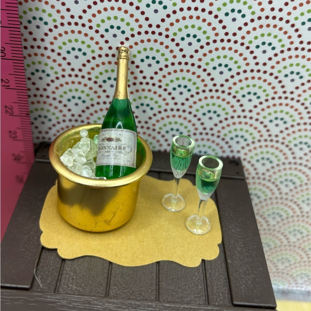 Miniature Champagne Scene